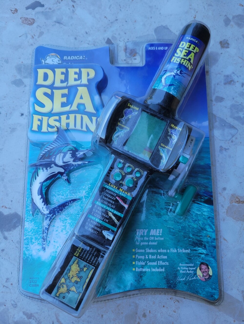 Radica Deep Sea Fishin' Interactive Toy Reel - New Old Stock 1997